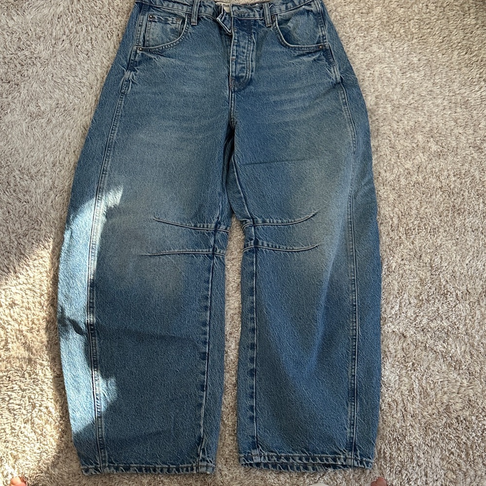 Free People Blue Wide Leg Jeans